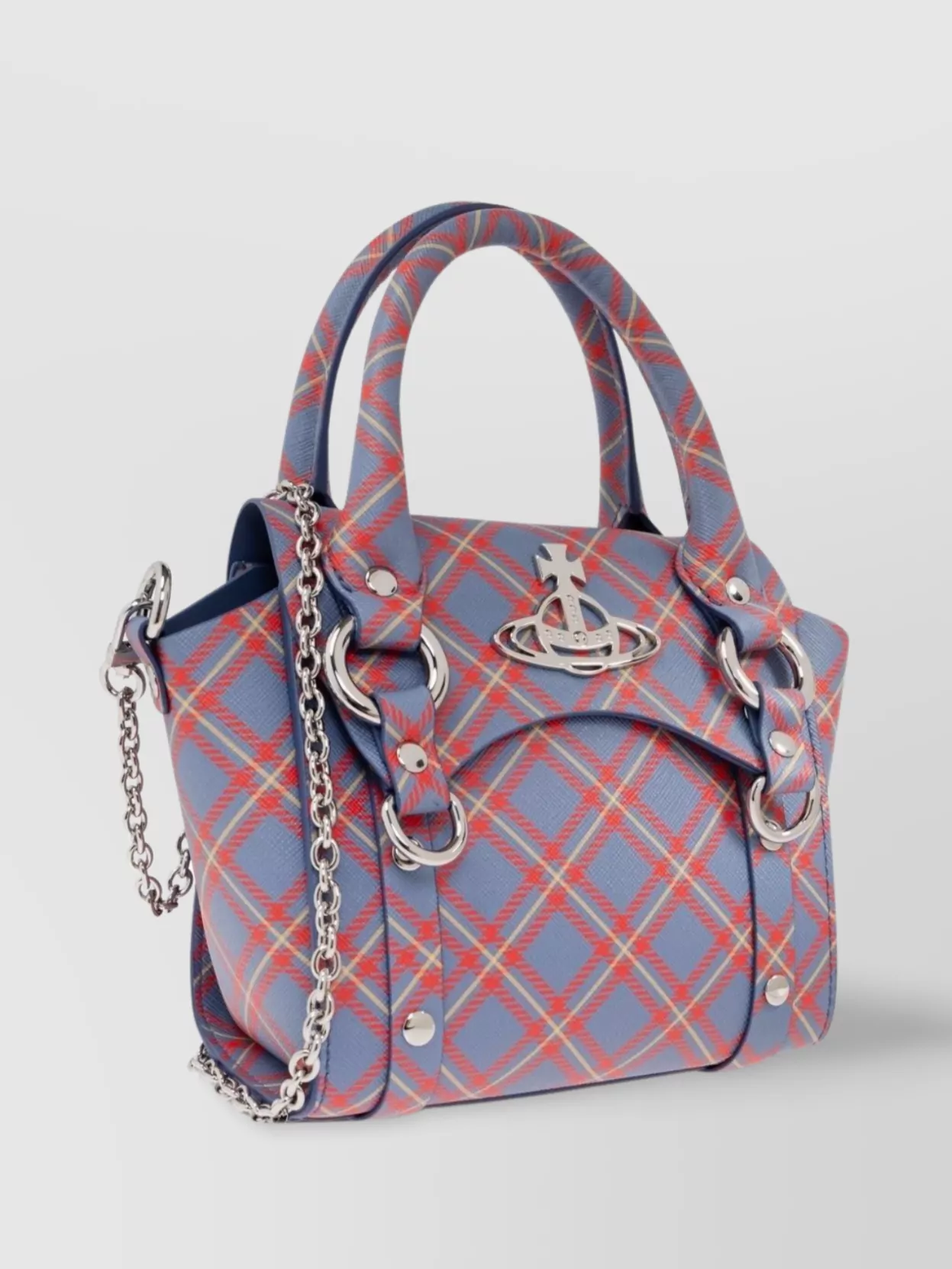 Vivienne Westwood Plaid Chain Strap Shoulder Bag