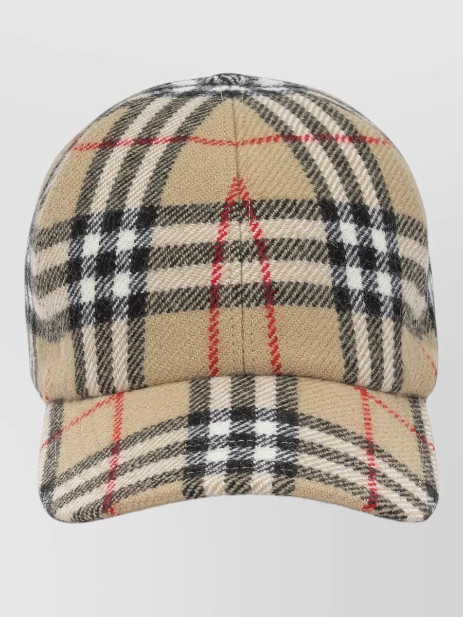 Burberry wool checked baseball cap