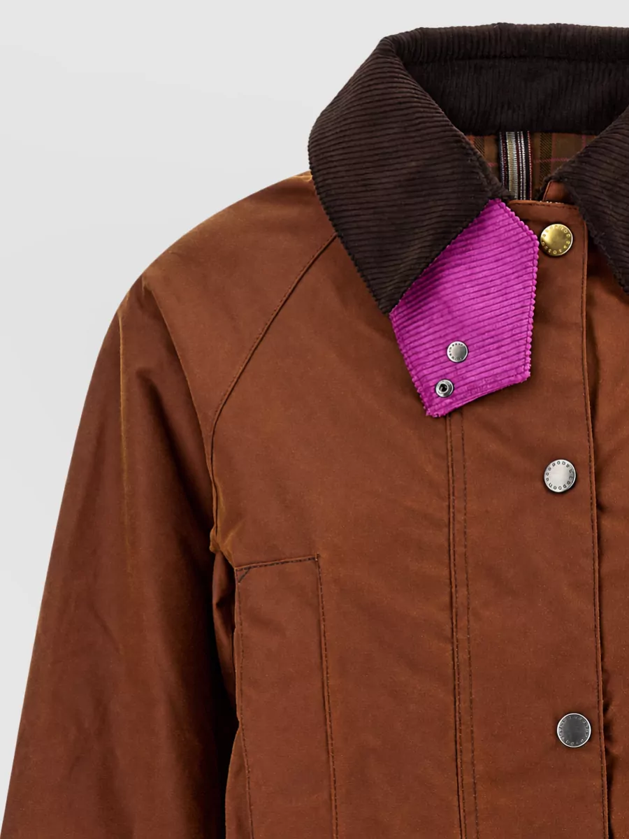 Barbour Waxed Cotton Single Breasted Coat