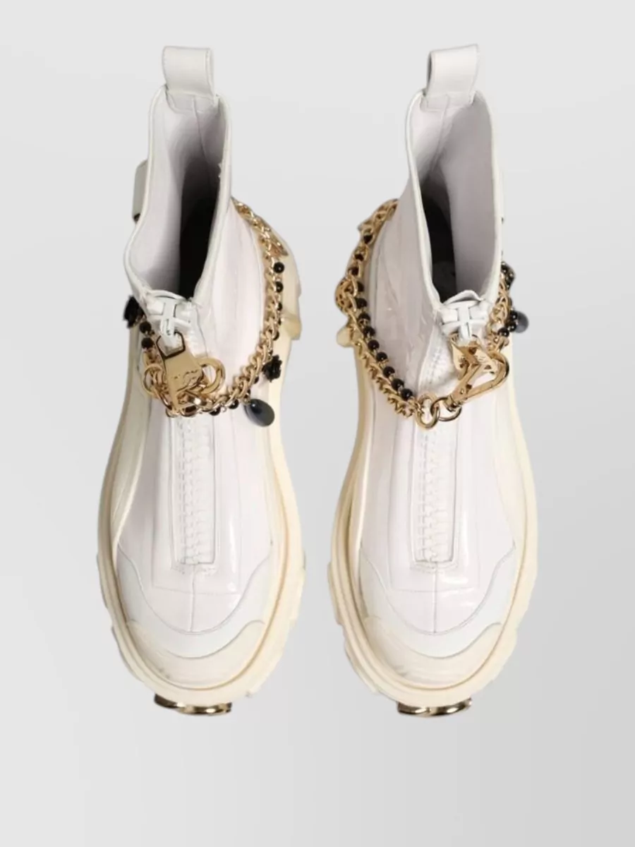 Dolce&Gabbana Leather Logo Ankle Boots
