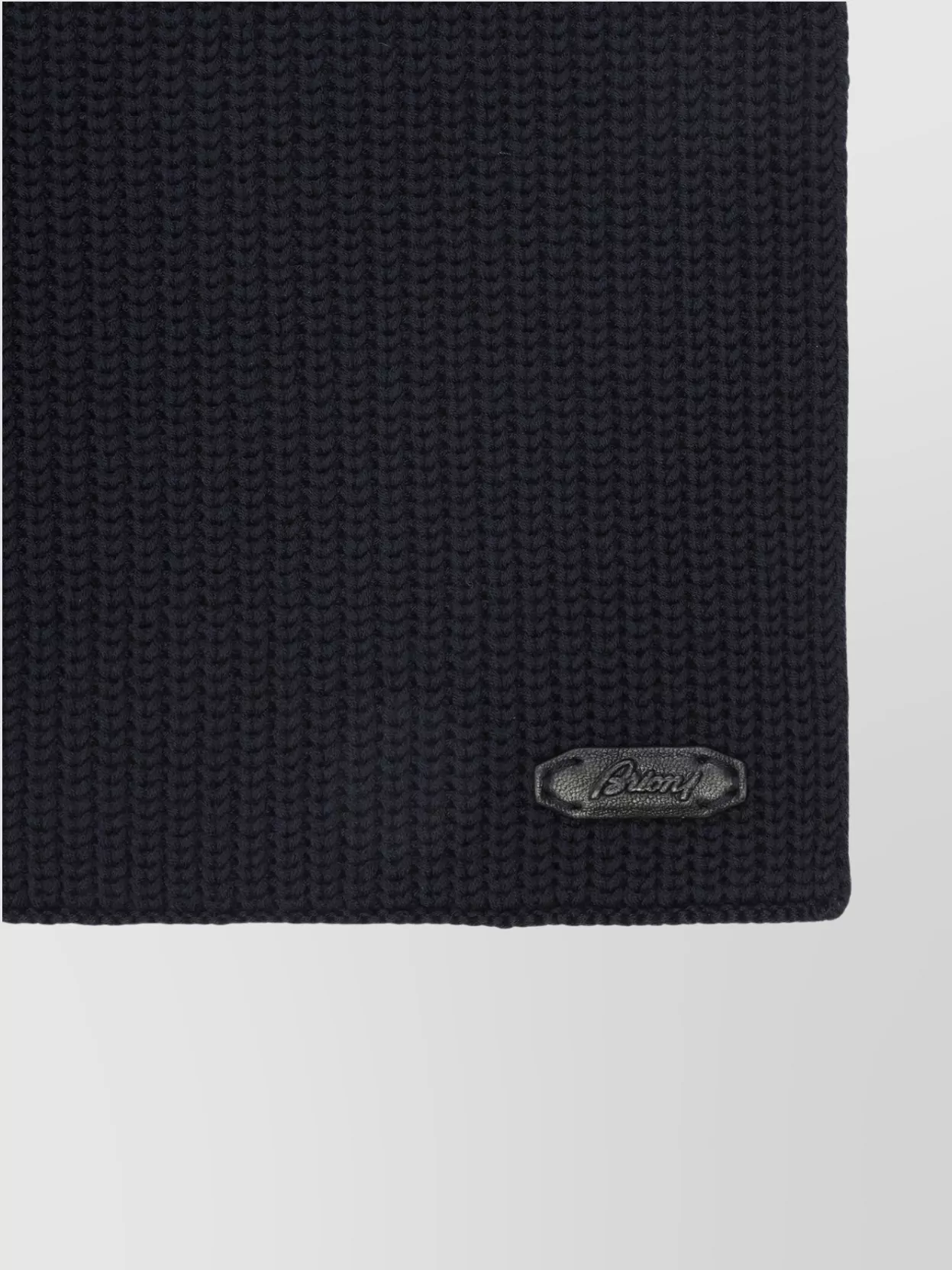 Brioni Midnight Wool Knit Scarf