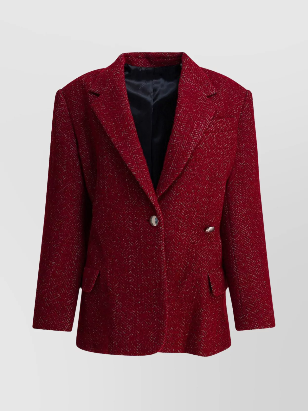 Isabel Marant Textured Fabric Coat Featuring Buttoned Cuffs In Red