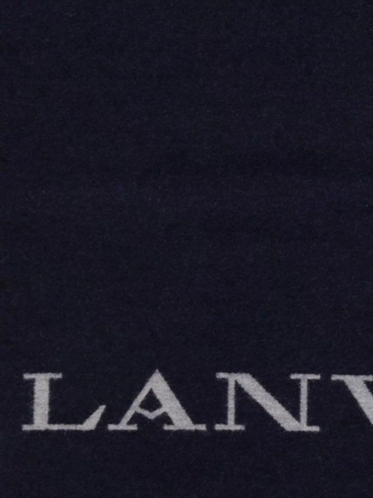 Lanvin Wool-Silk Blend Frayed Edge Scarf