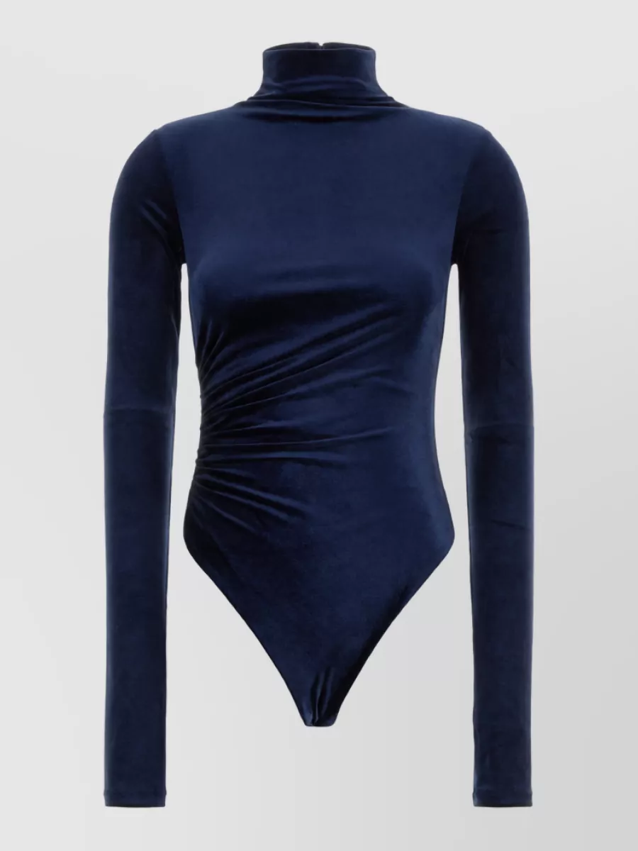 The Andamane stretch velvet bodysuit