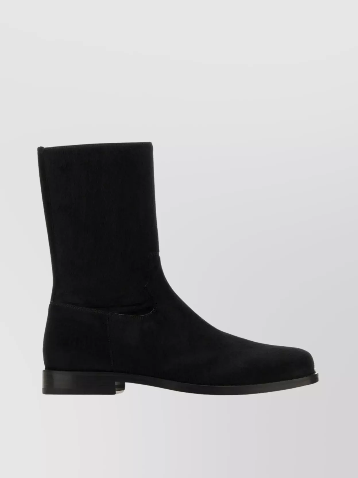 Shop Dries Van Noten Calfhair Block Heel Ankle Boots In Black