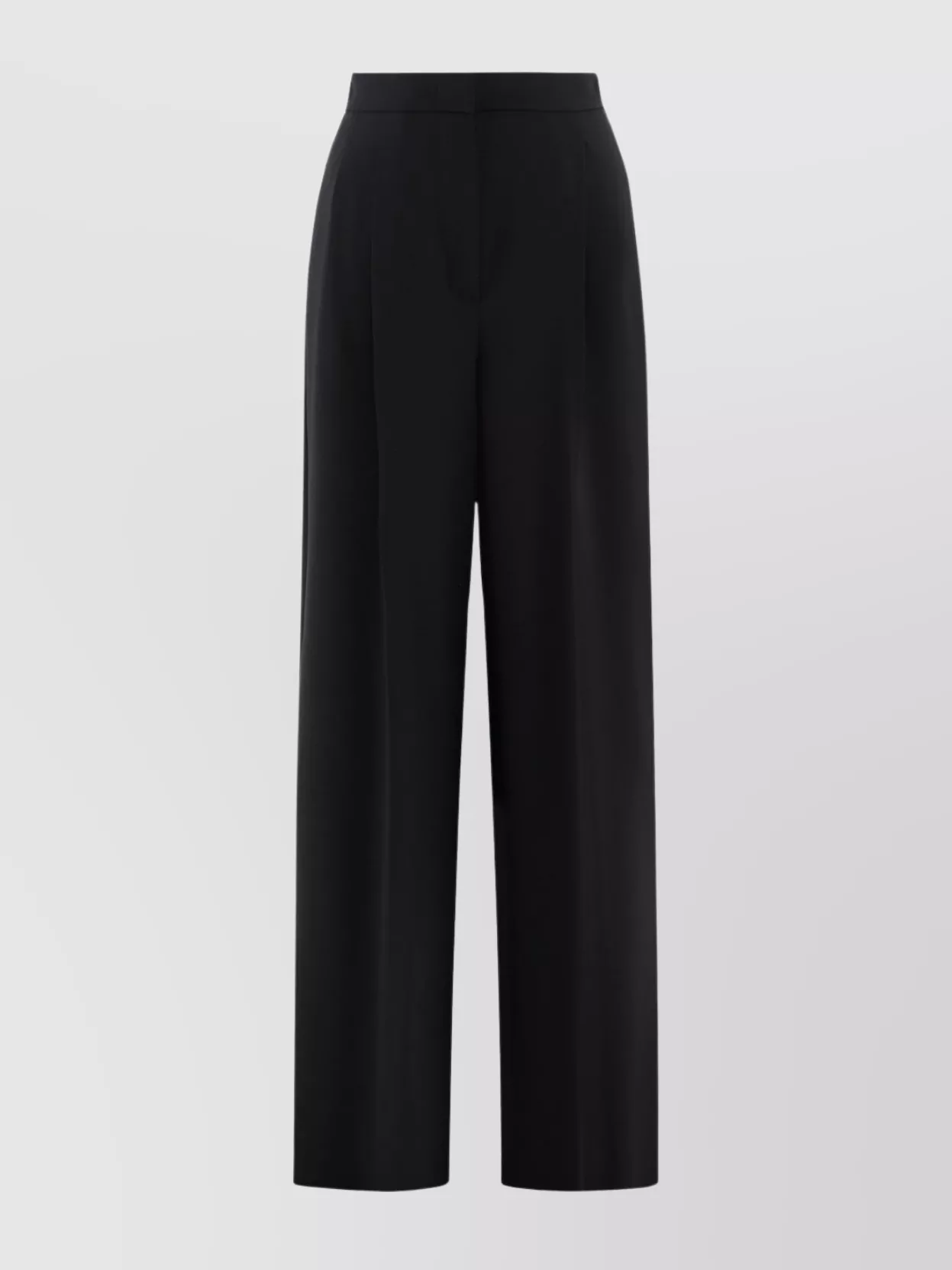 Max Mara High Waist Wide Leg Trousers In Black