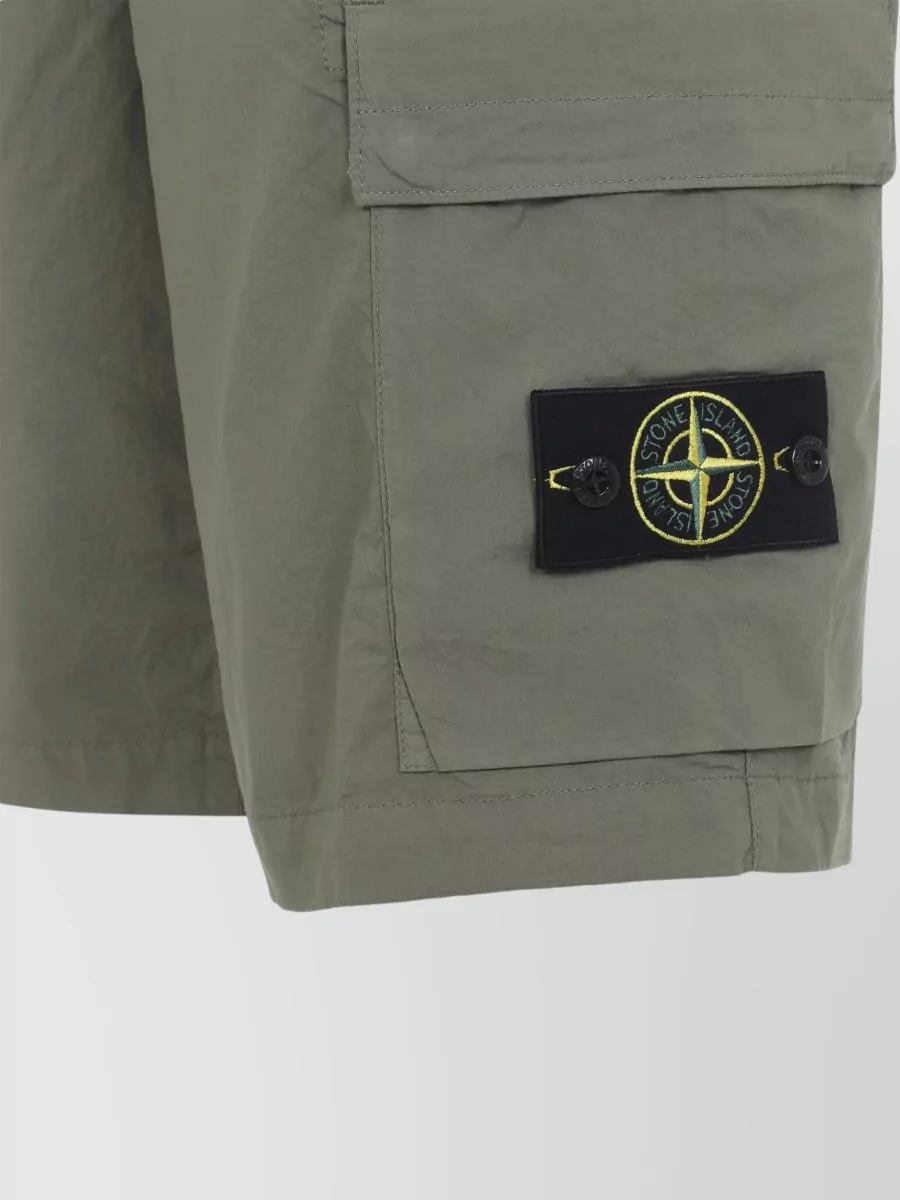Stone Island Cotton Cargo Bermuda Shorts