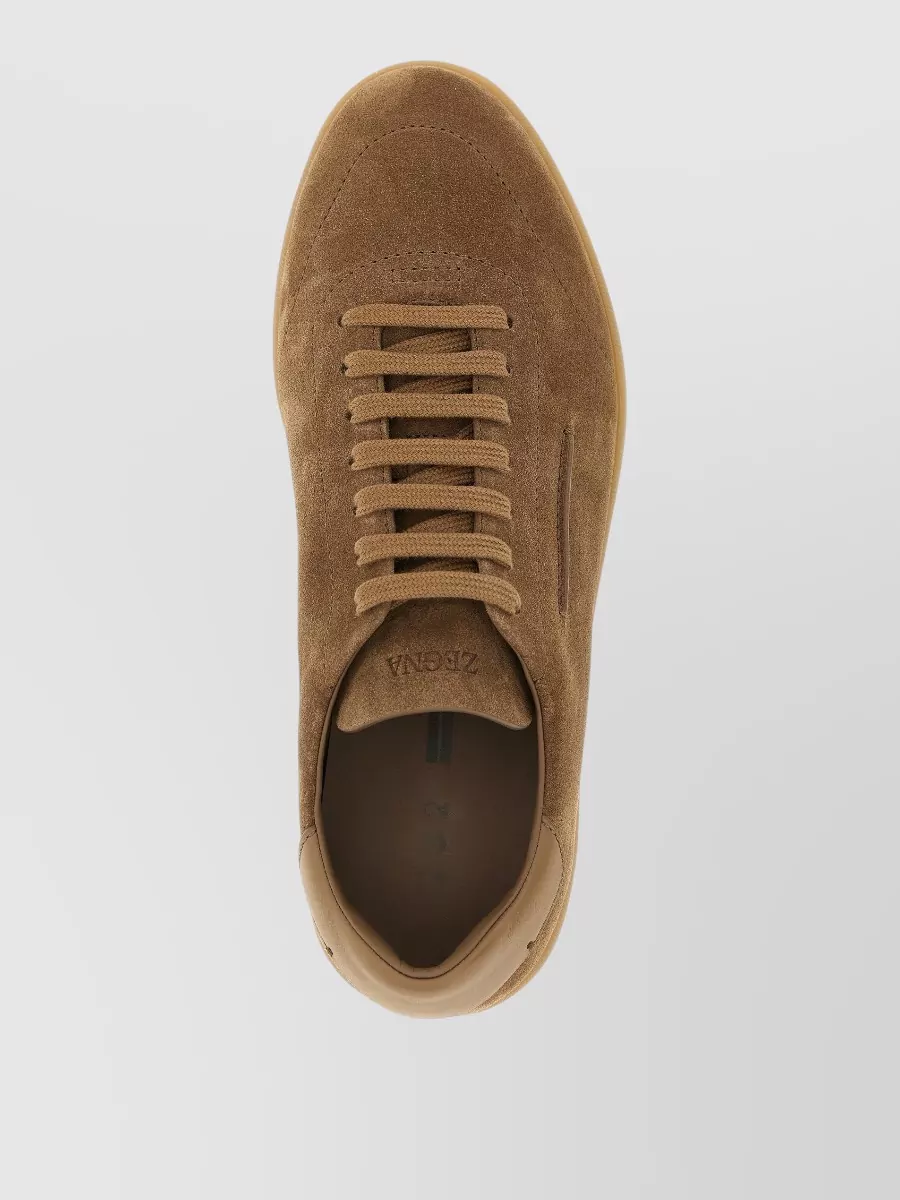 Zegna Suede Low-Top Sneakers