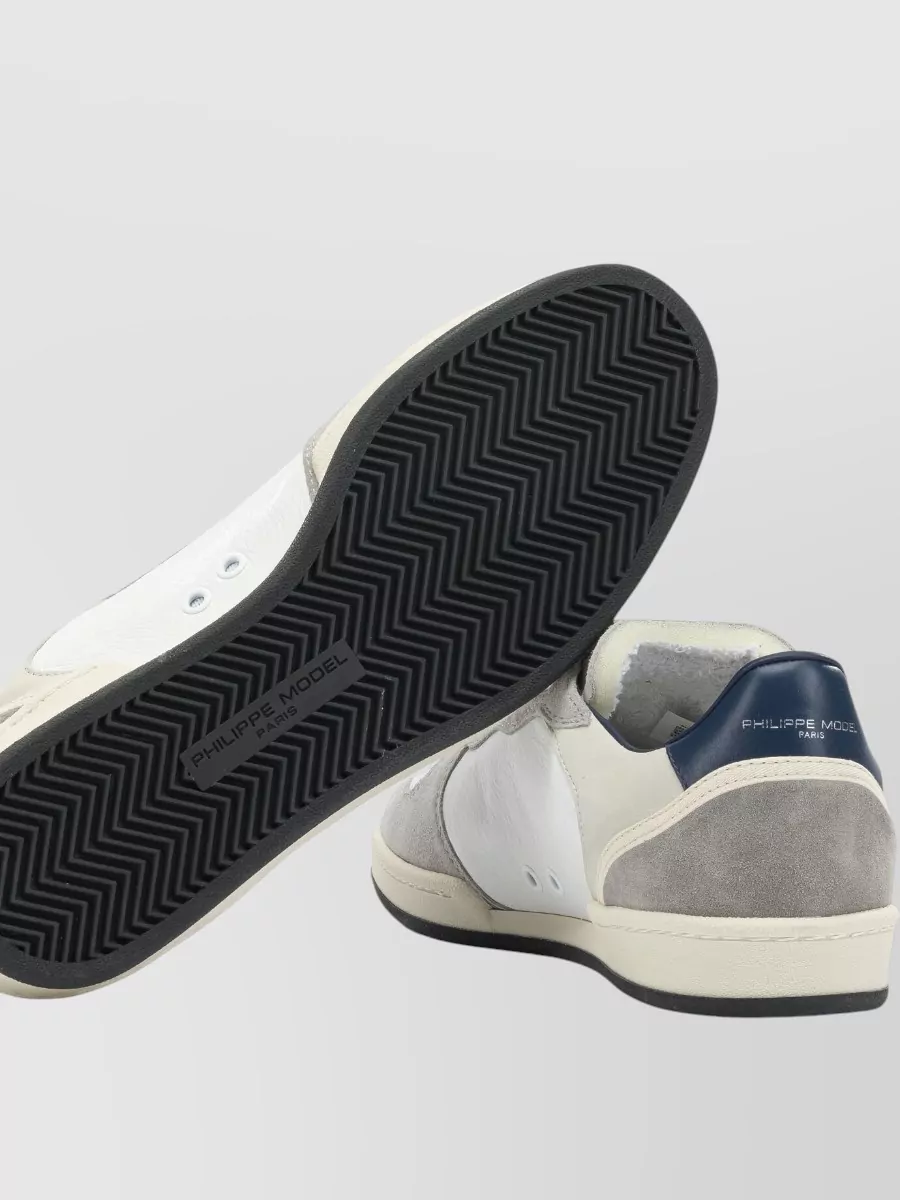 Philippe Model Sneakers Slip On Suede Panels Rubber Sole