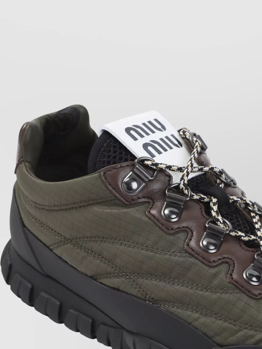Miu Miu Panelled High-Top Sneakers