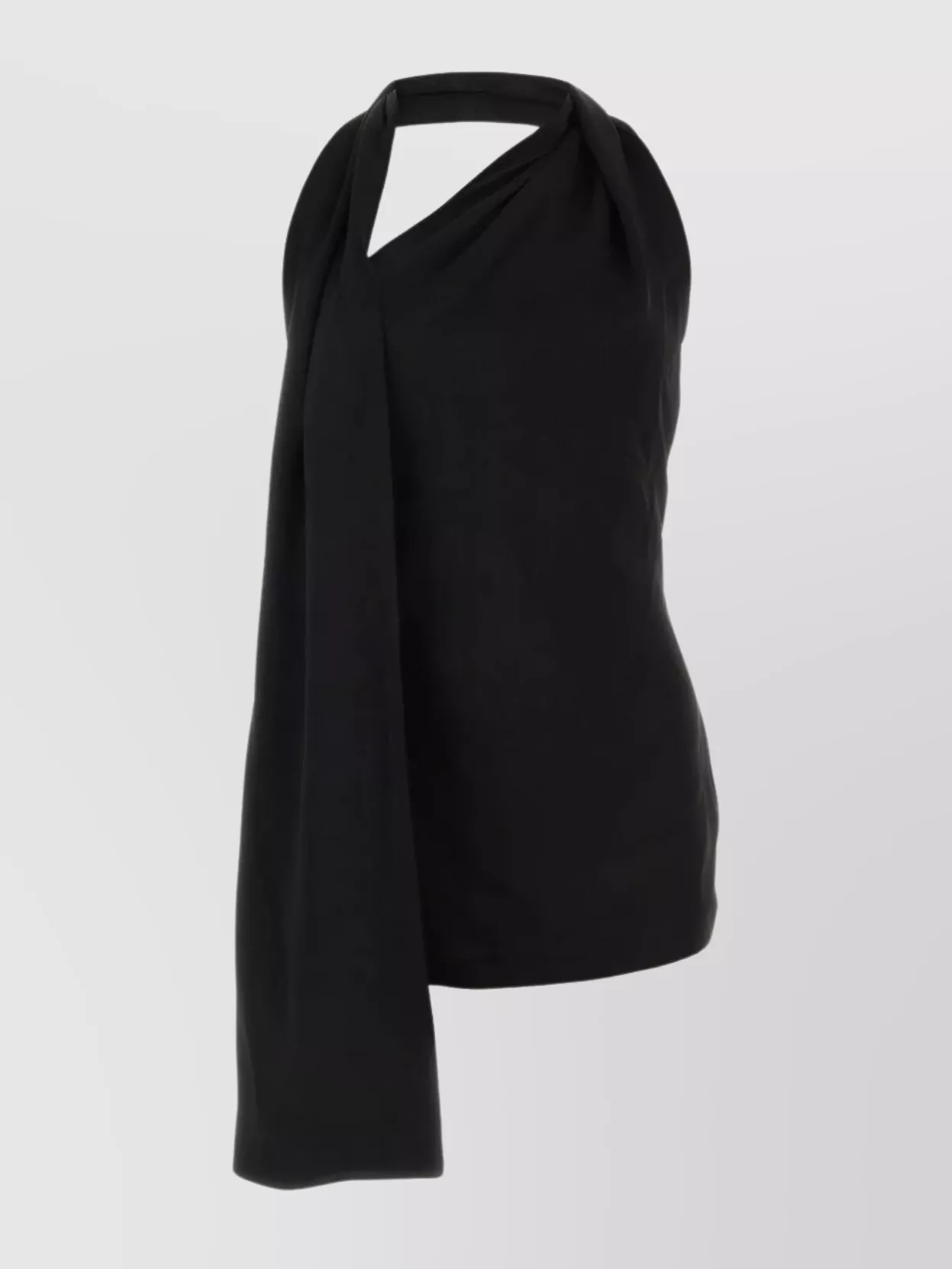 Shop Loewe Asymmetrical Backless Satin Dress