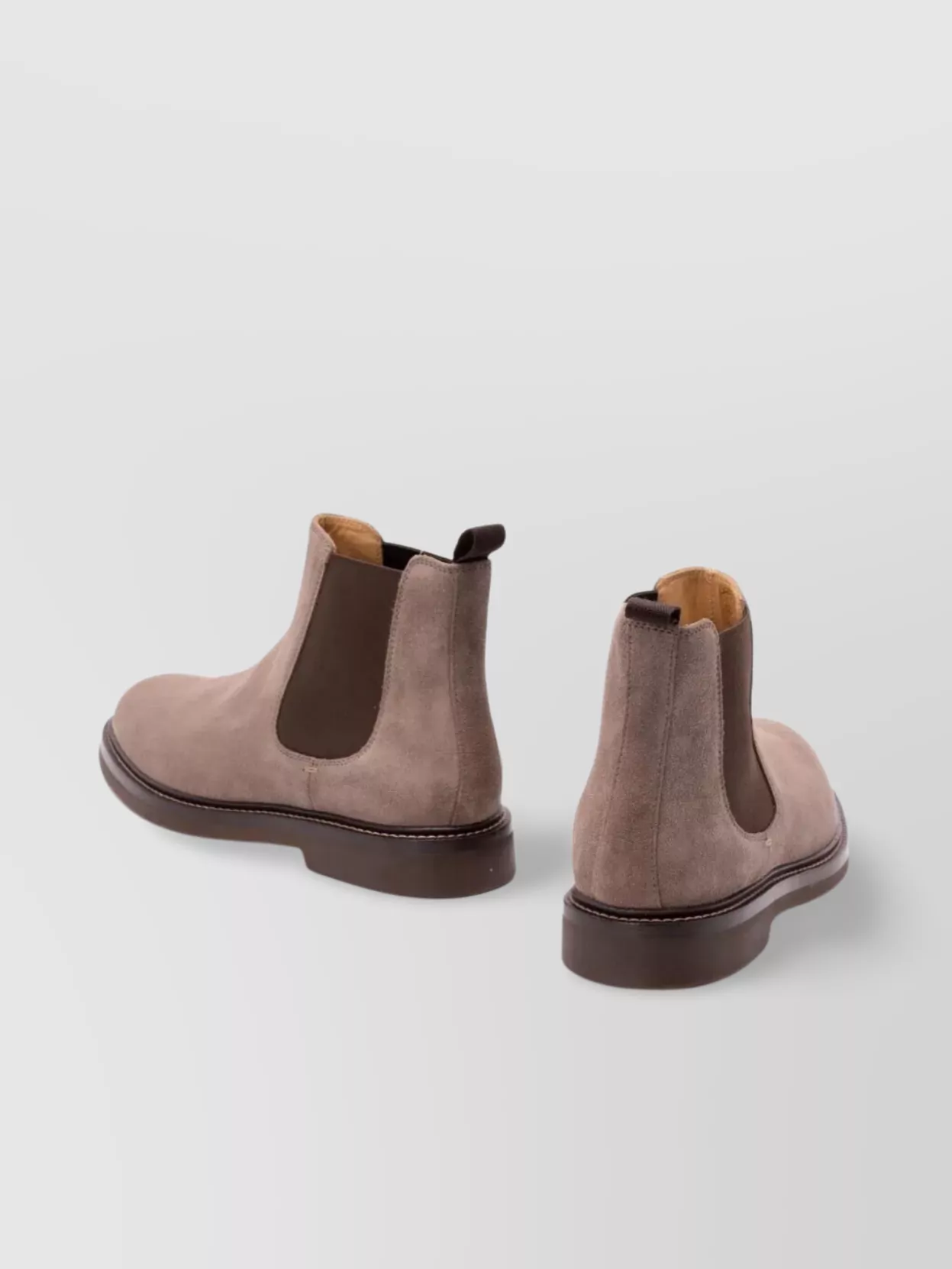 Brunello Cucinelli Suede Ankle Boots Elastic Panels