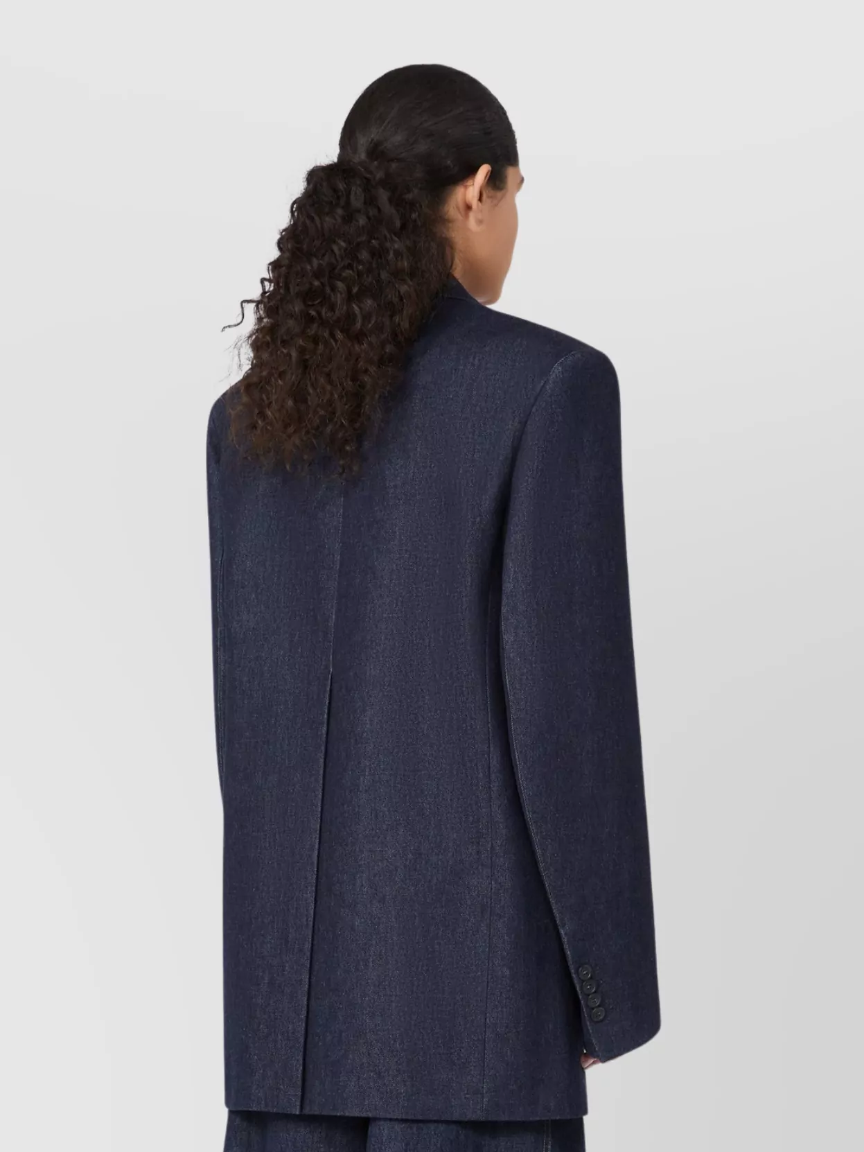 Sportmax Oversized Denim Blazer Flap Pockets