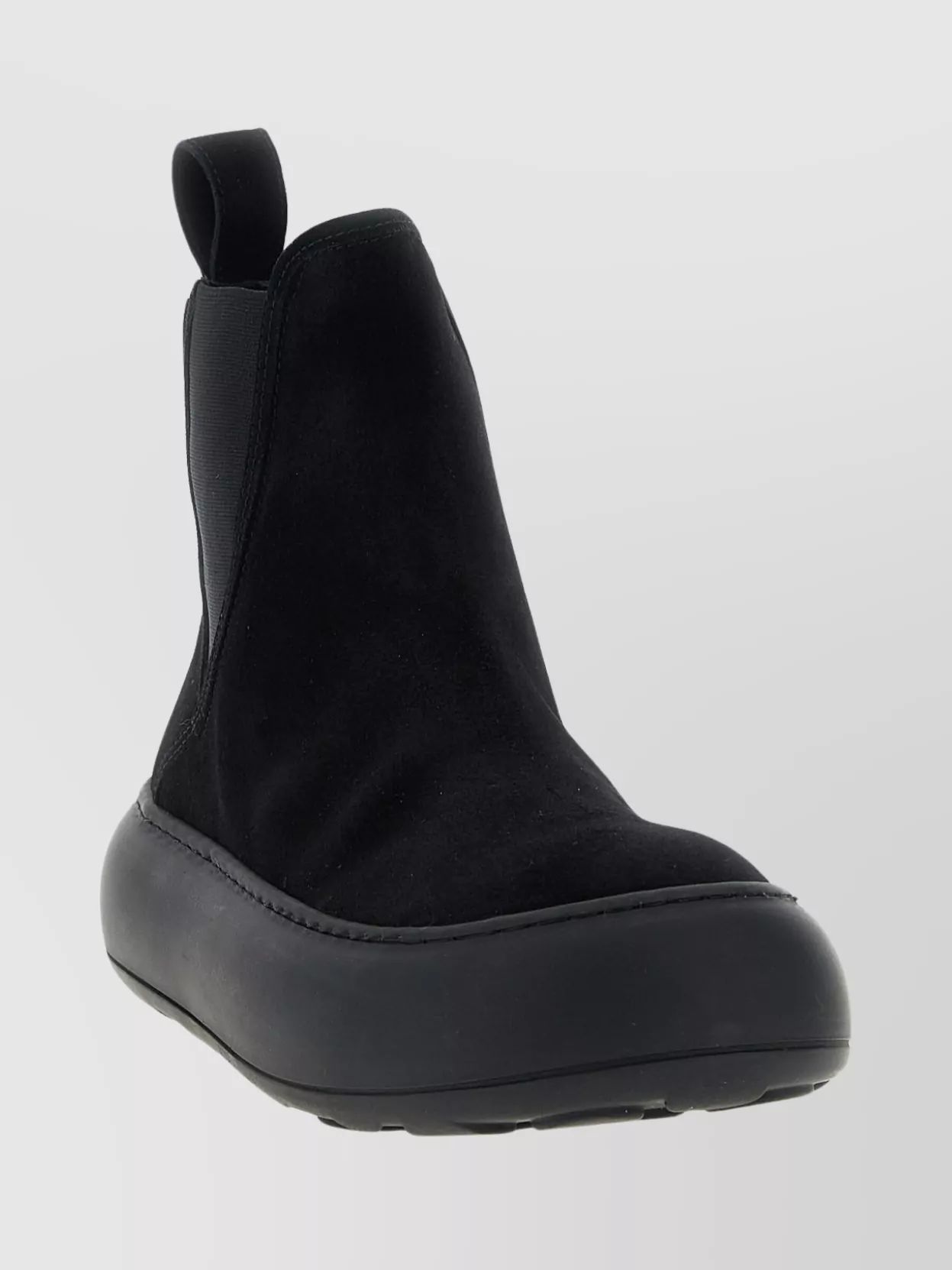 Moschino Round Toe Boots With Elastic Side Panels