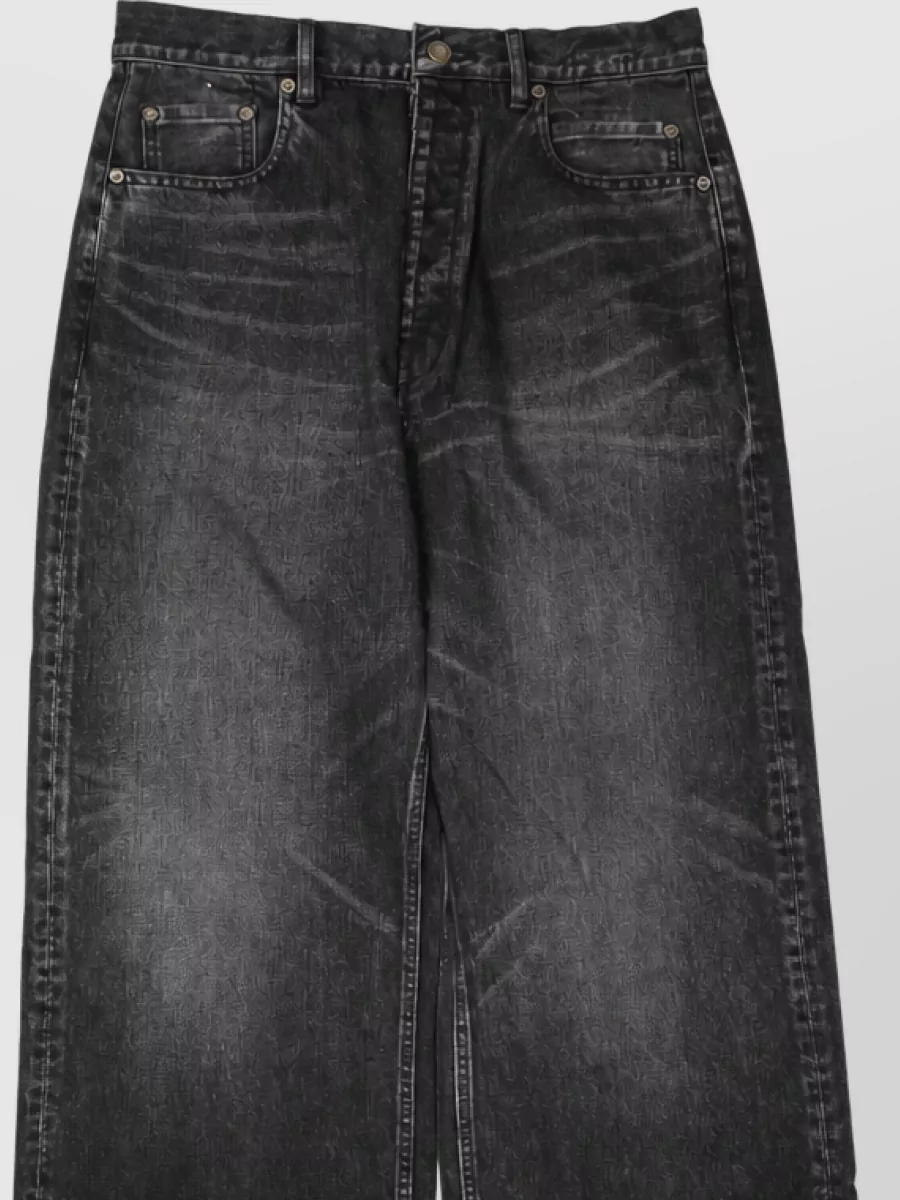 Rick Owens Drkshdw cotton wide-leg strobe jeans