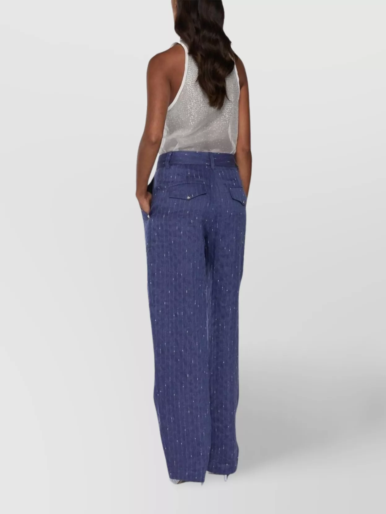 Shop Genny Trousers Wide-leg High-rise Pockets