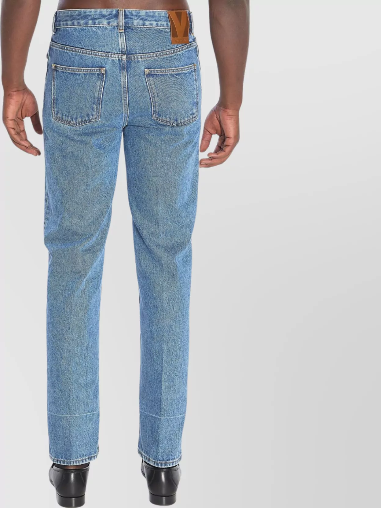 Valentino Garavani Denim Trousers With Wide Leg Design