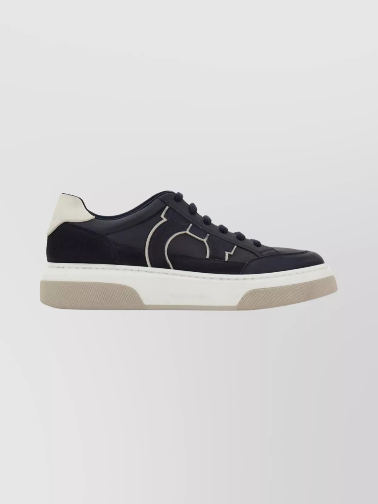 Ferragamo Leather Sneakers Suede Accents