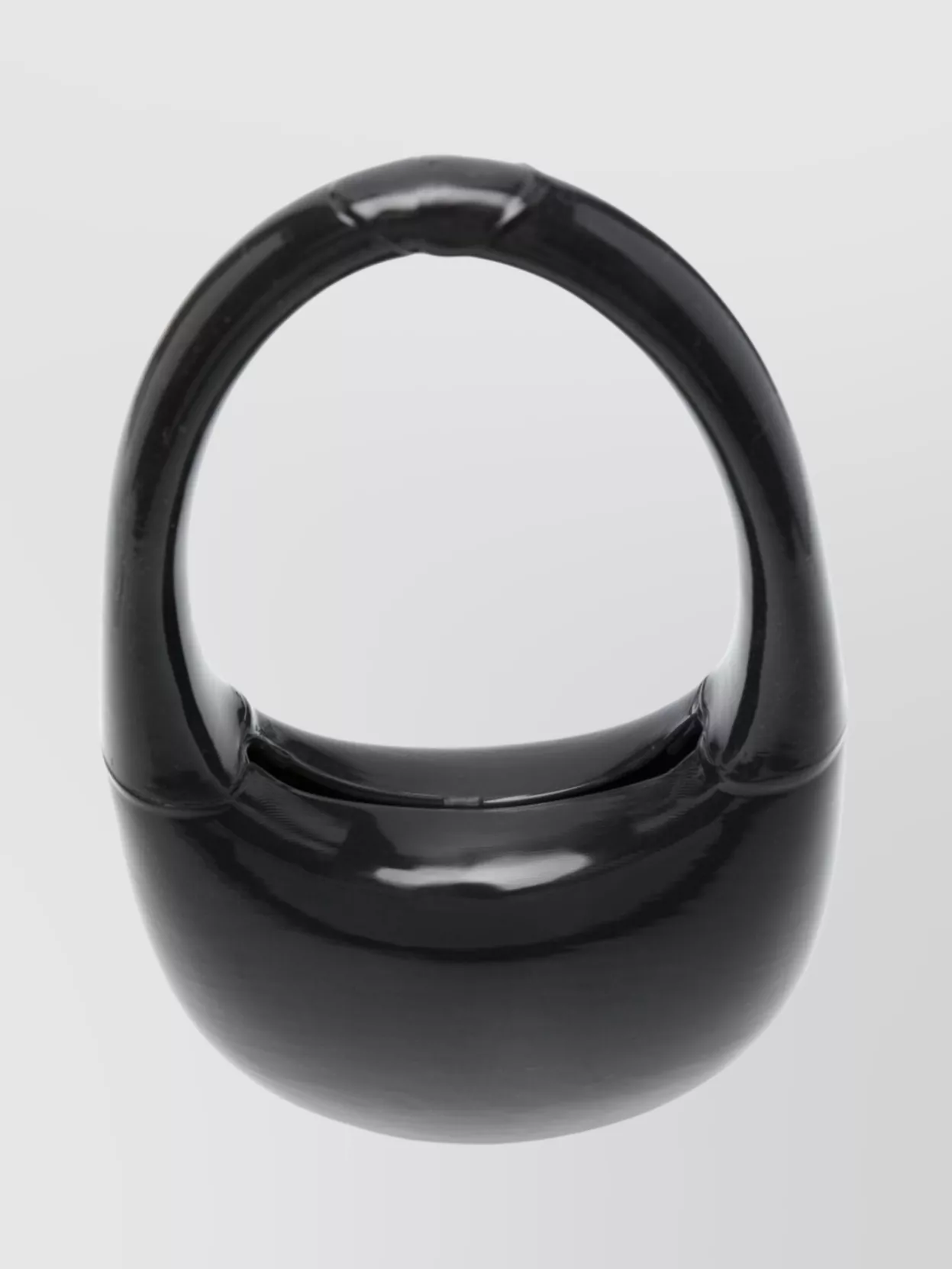 Shop Coperni Oval Handle Glossy Shoulder Bag