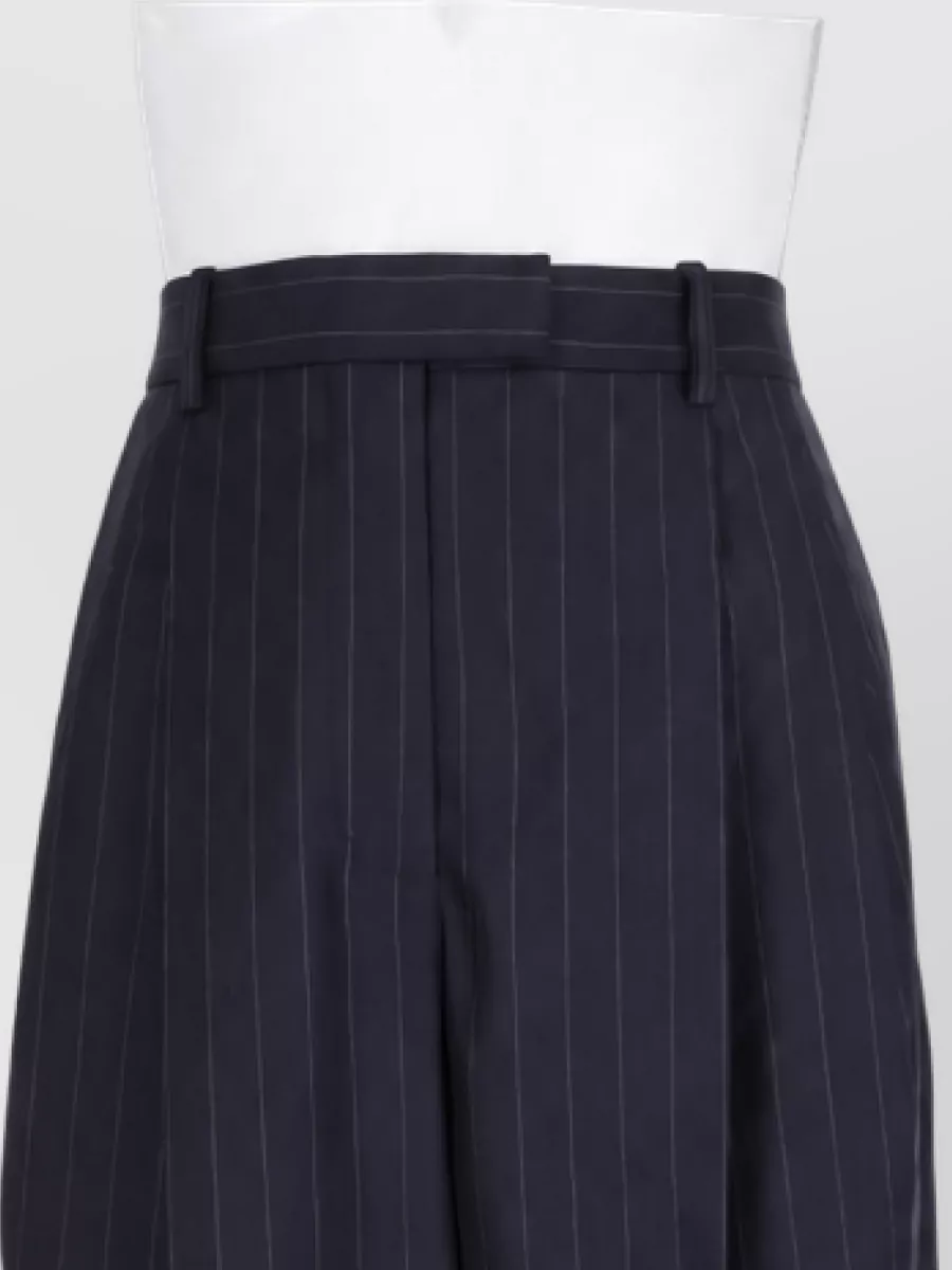 Givenchy striped pleated wool suit trousers