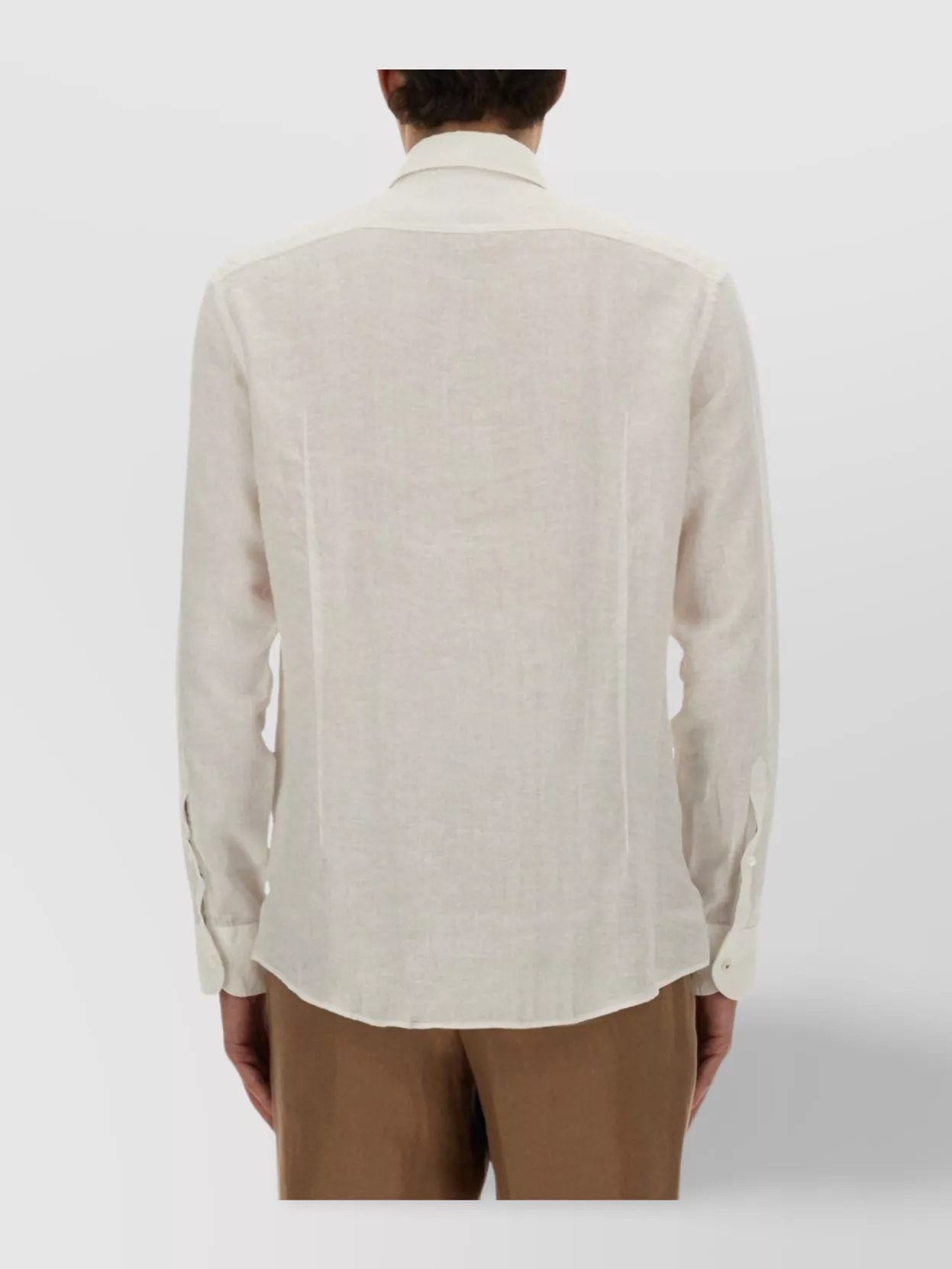 Hugo Boss Button-down Collar Shirt Semi-sheer Fabric In White