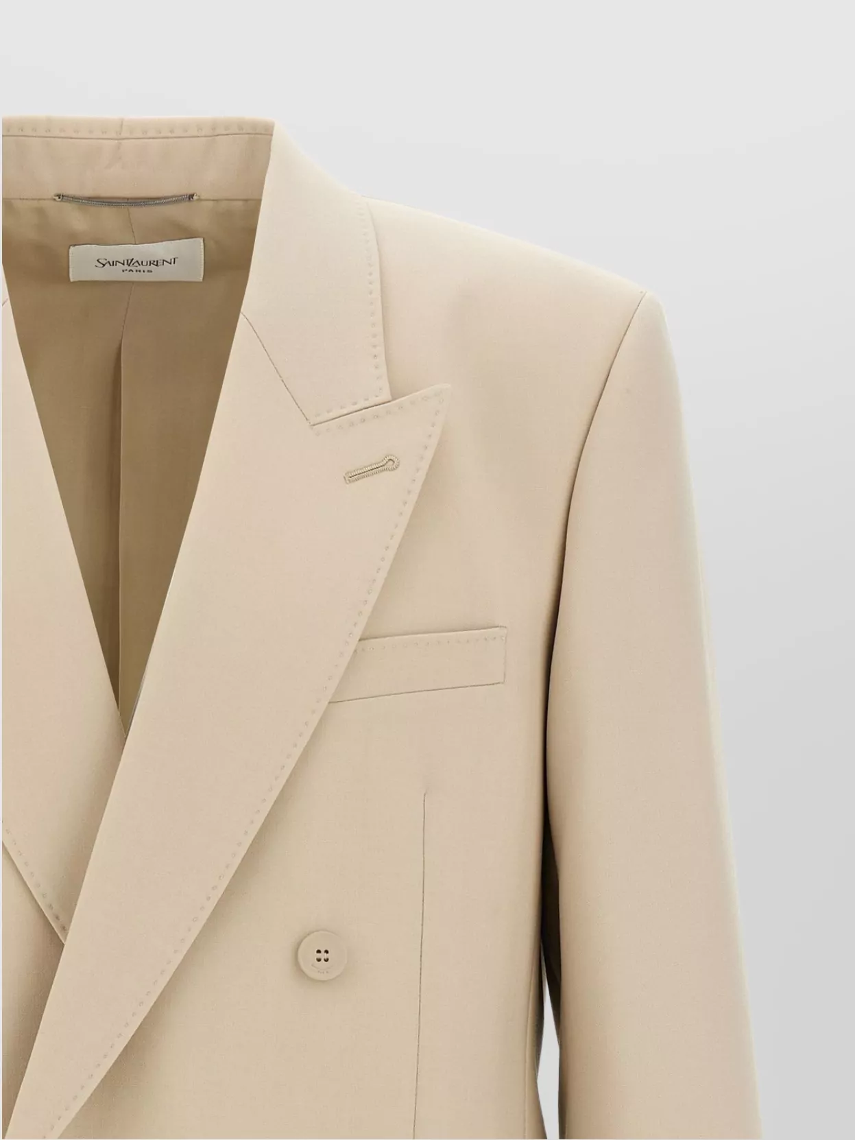 Saint Laurent Double-Breasted Blazer With Buttoned Cuffs