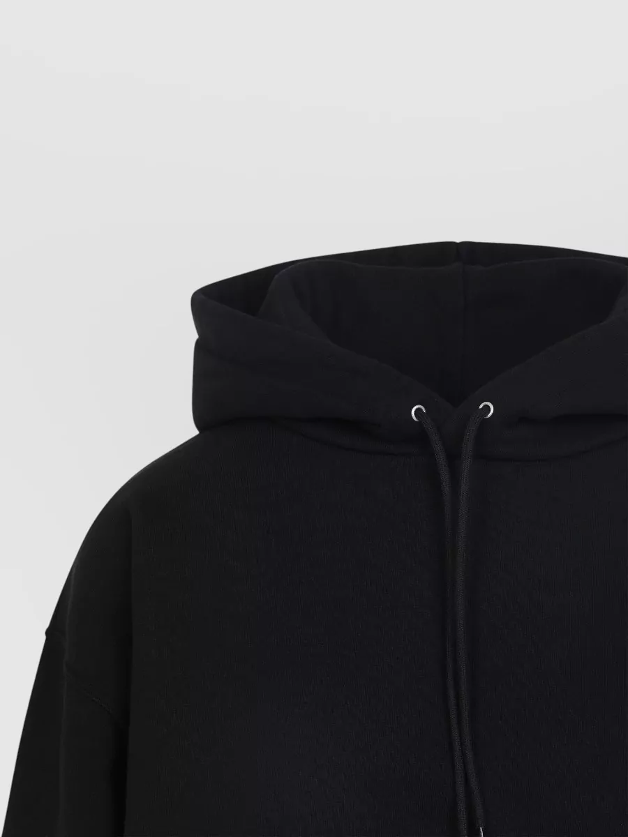 Celine Cropped Logo-Print Cotton Hoodie