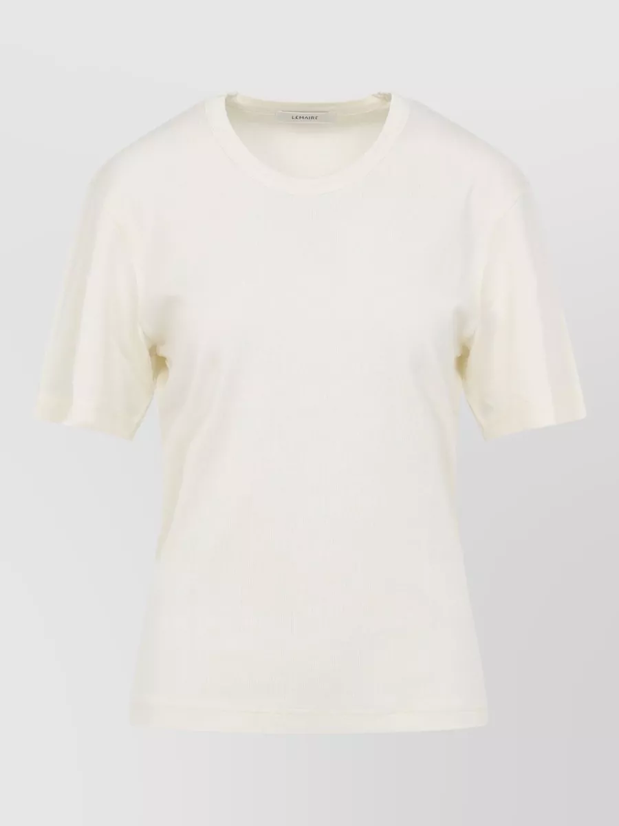Lemaire Ribbed Crew Neck Short Sleeve Top
