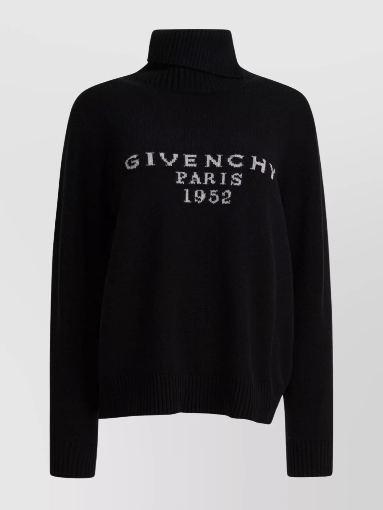 Givenchy Paris 1952 Turtleneck Knit Sweater In Black