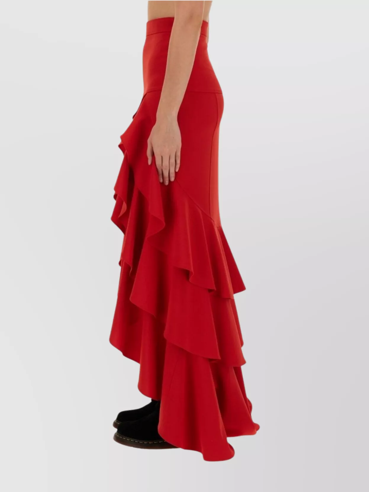 Moschino Asymmetric Skirt With Ruffles