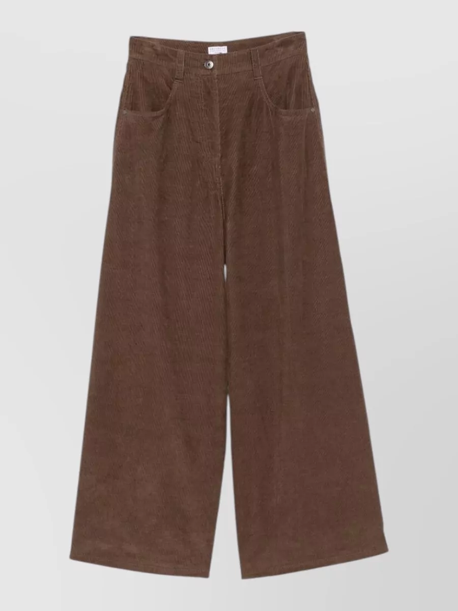 Brunello Cucinelli cashmere wide-leg trousers