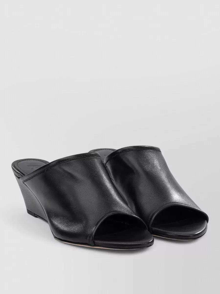Aeyde leather heeled mules