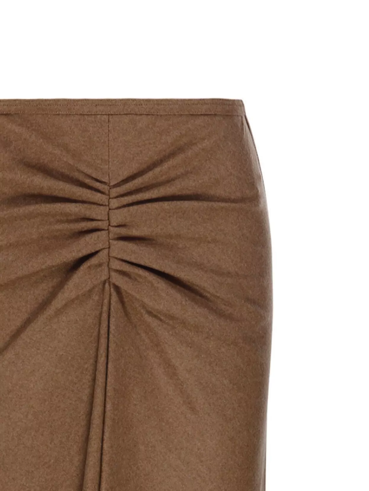 Victoria Beckham Asymmetric Hem Ruched Detail Skirt