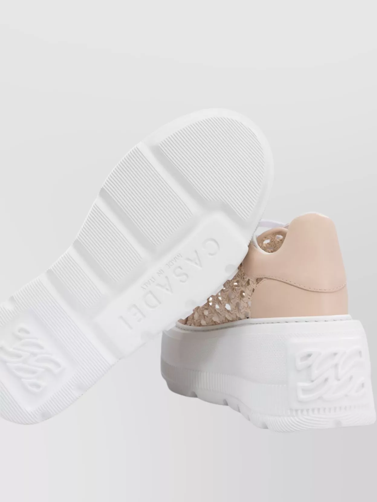 Casadei Perforated Platform Round Toe Sneakers Slip-On