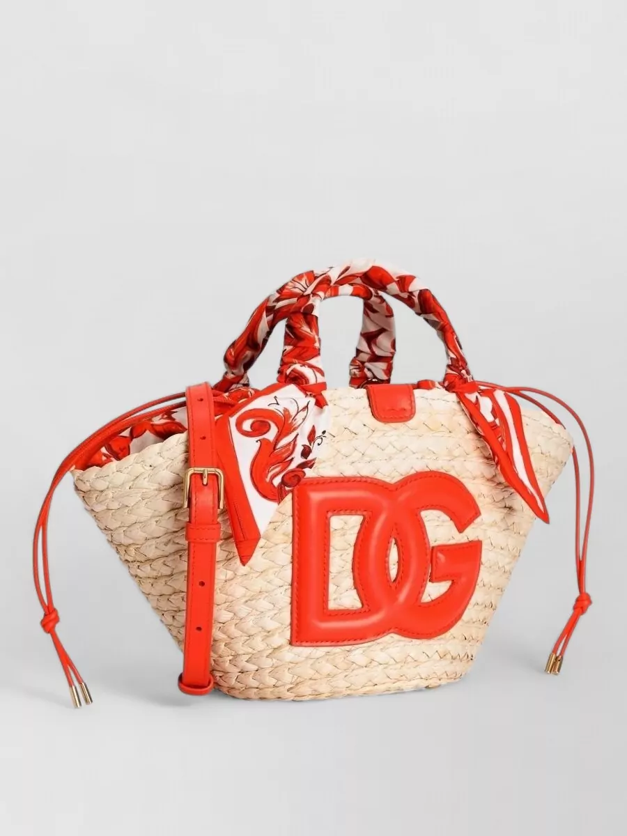 Dolce&Gabbana Kendra Small Raffia Beach Bag