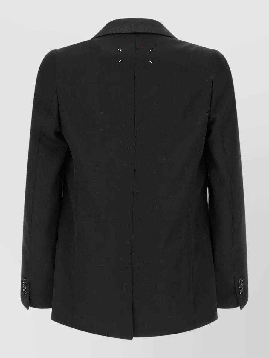 Maison Margiela Silk-Blend Shawl Neck Single-Breasted Blazer