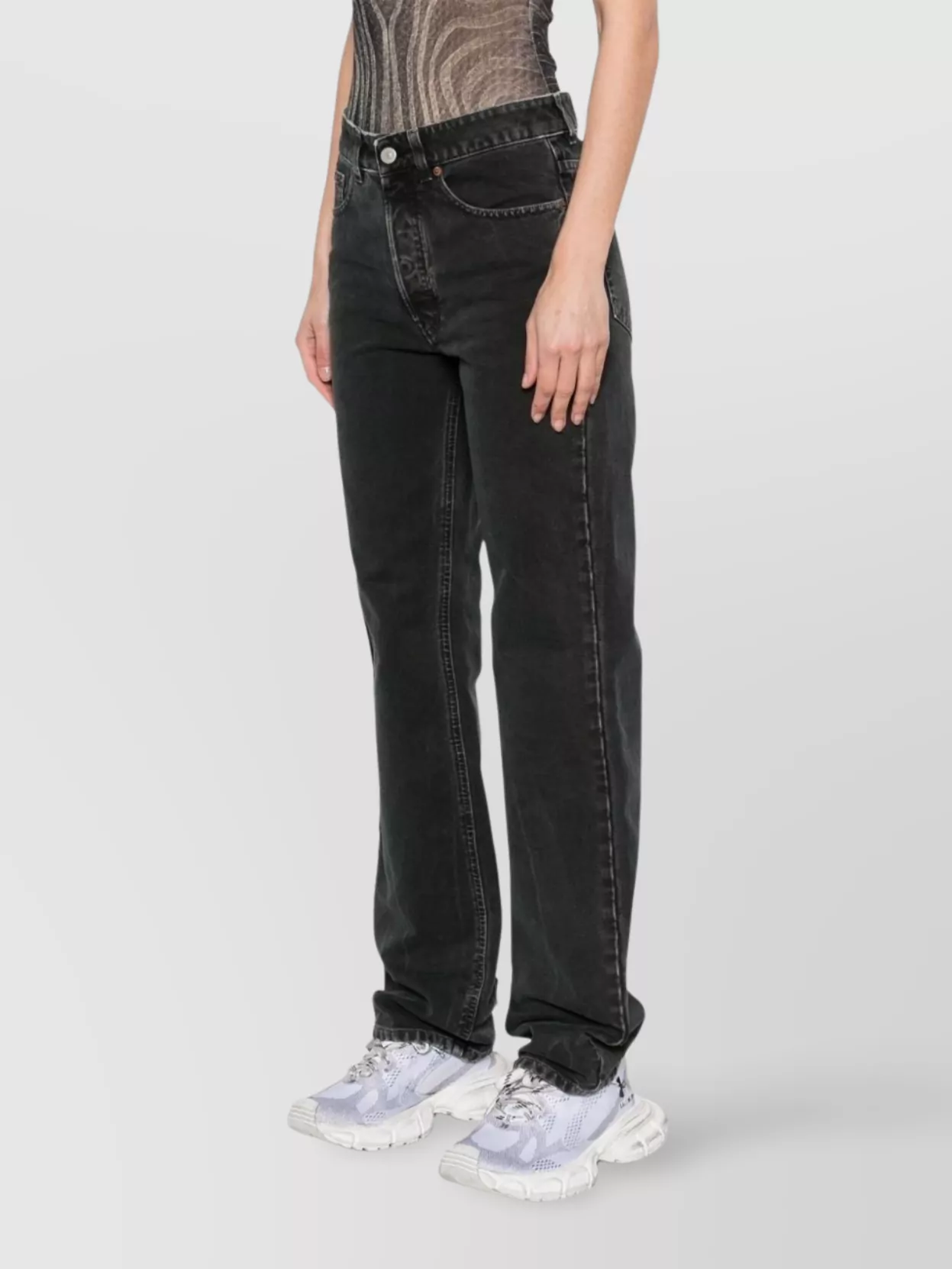 Mm6 Maison Margiela Straight Jeans With Five-Pocket Design