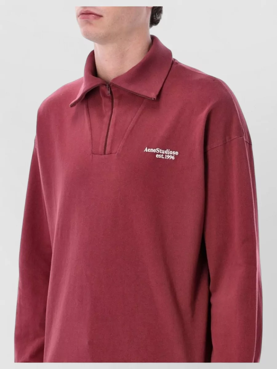 Acne Studios Organic Cotton Half-Zip Sweatshirt