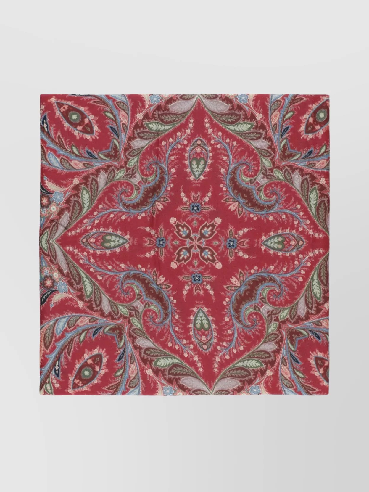 Etro Luxurious Wool Scarf Paisley Design