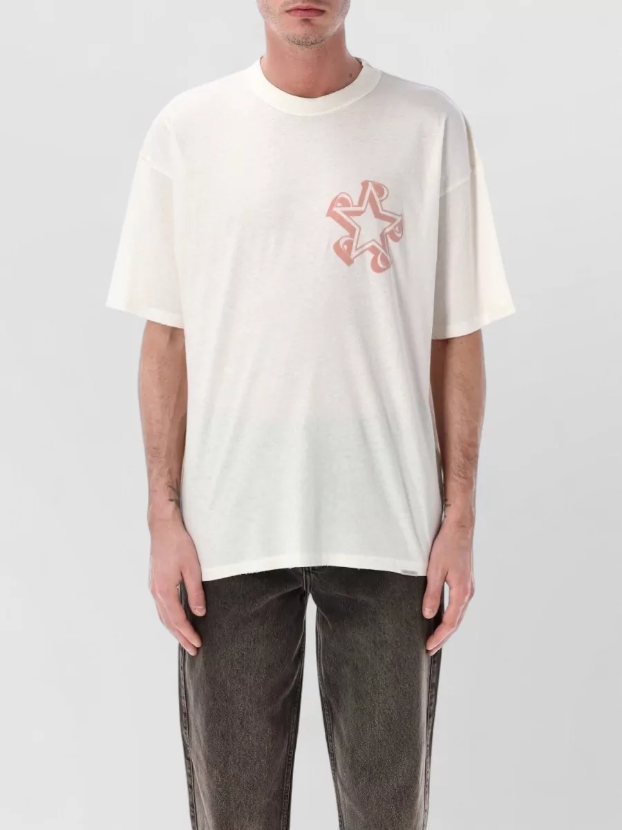 Represent oversized graphic cotton blend t-shirt