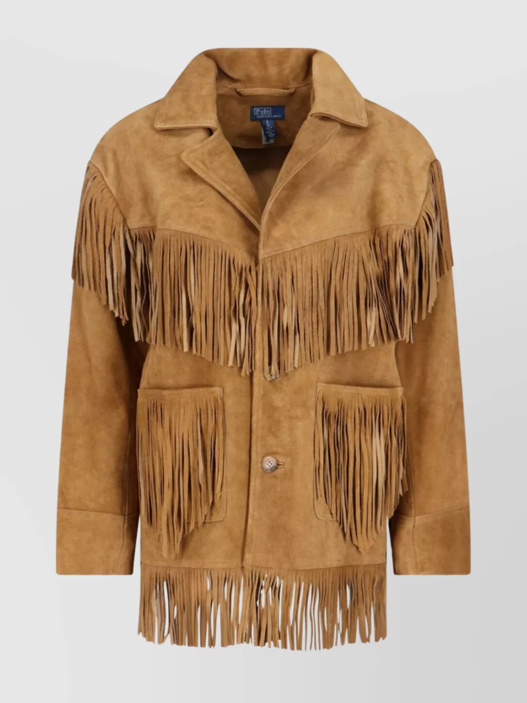Polo Ralph Lauren Casual Jacket With Fringe And Pockets