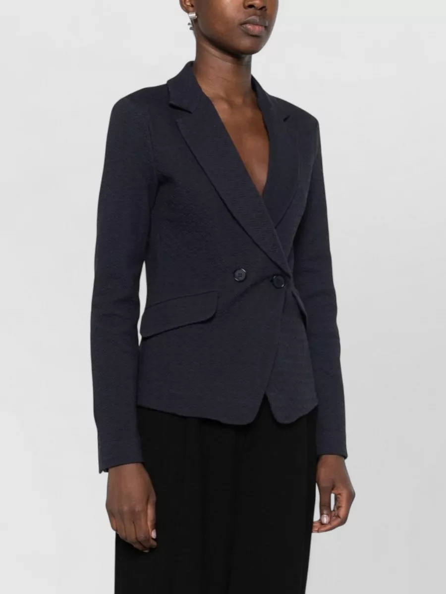Emporio Armani Textured Single-Breasted Suit Jacket