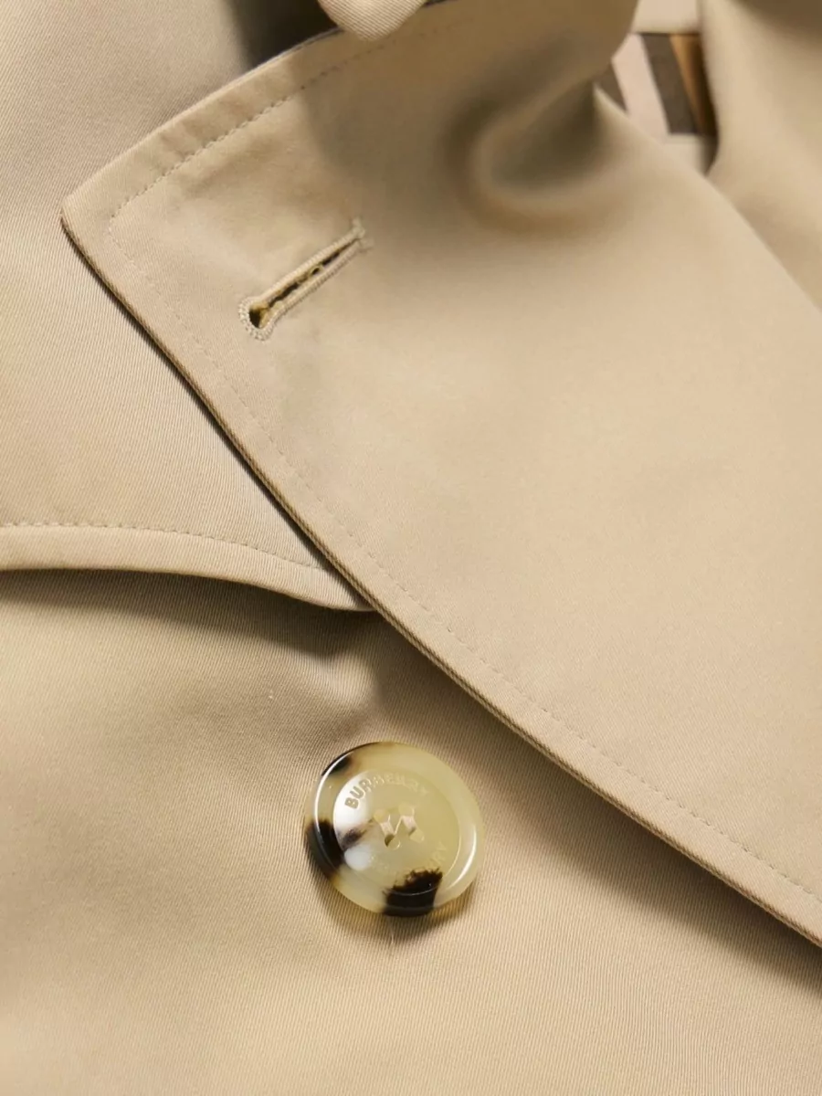 Burberry Cotton Mid-Length Belted Trench Coat