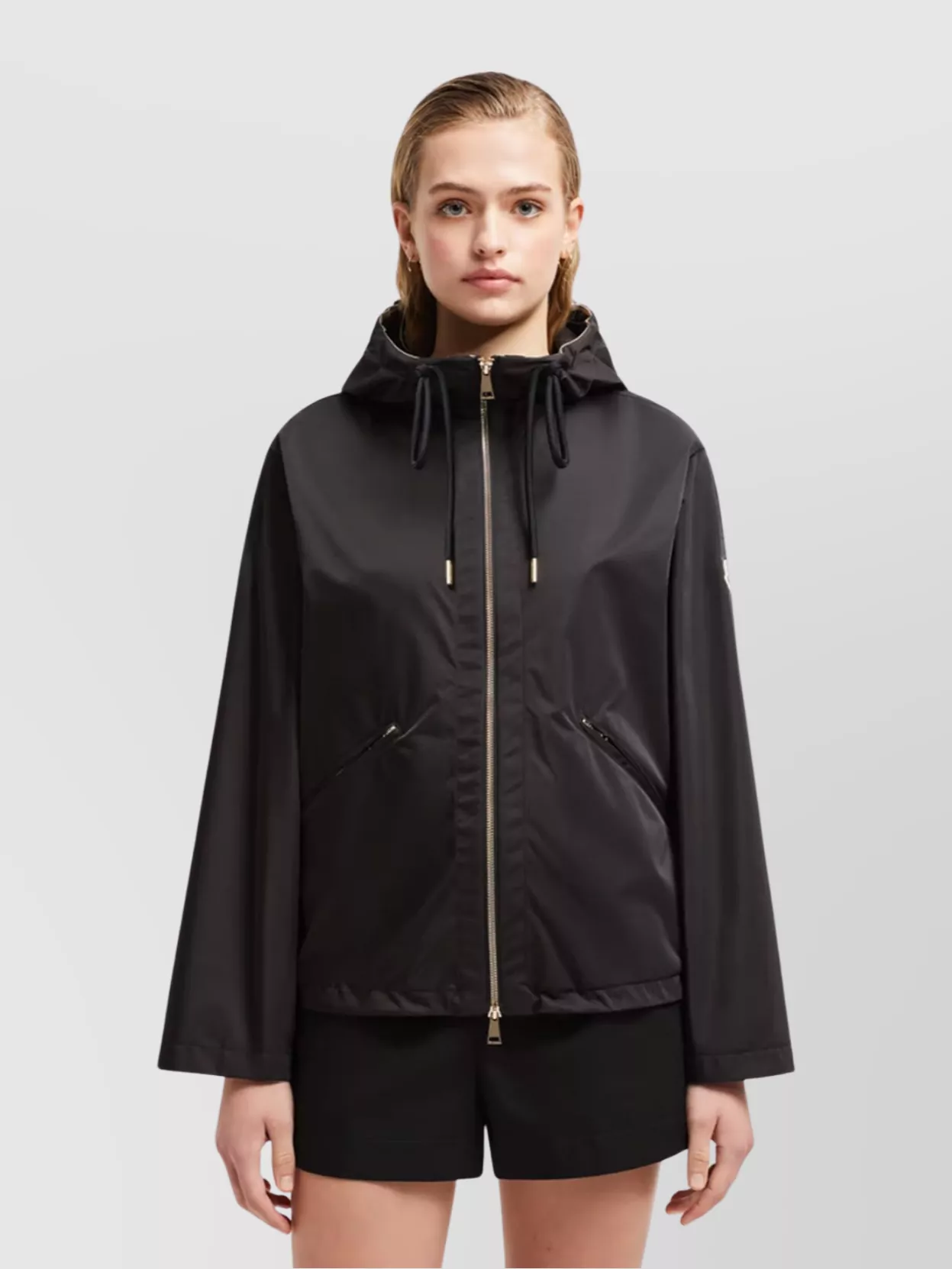 Moncler Drawstring Hem Hooded Jacket
