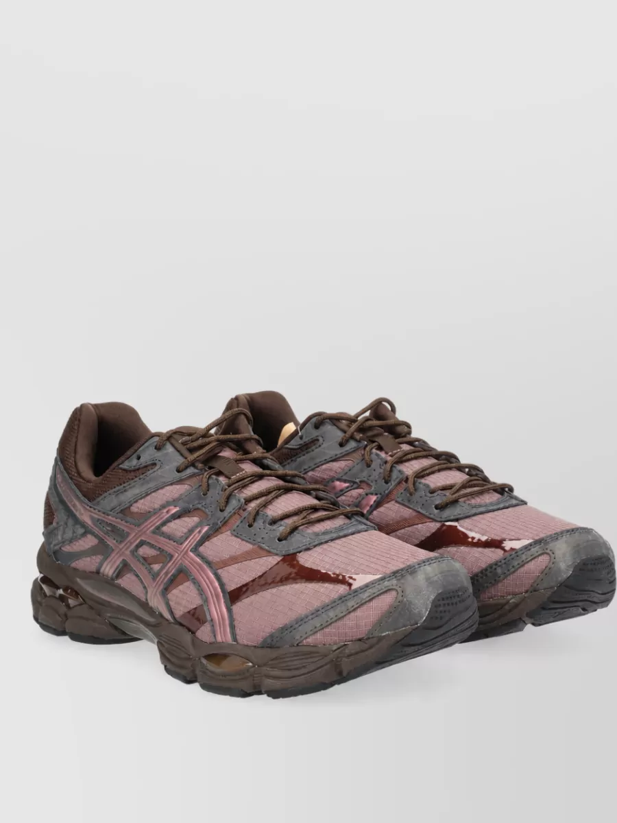 Asics synthetic leather low-top sneakers