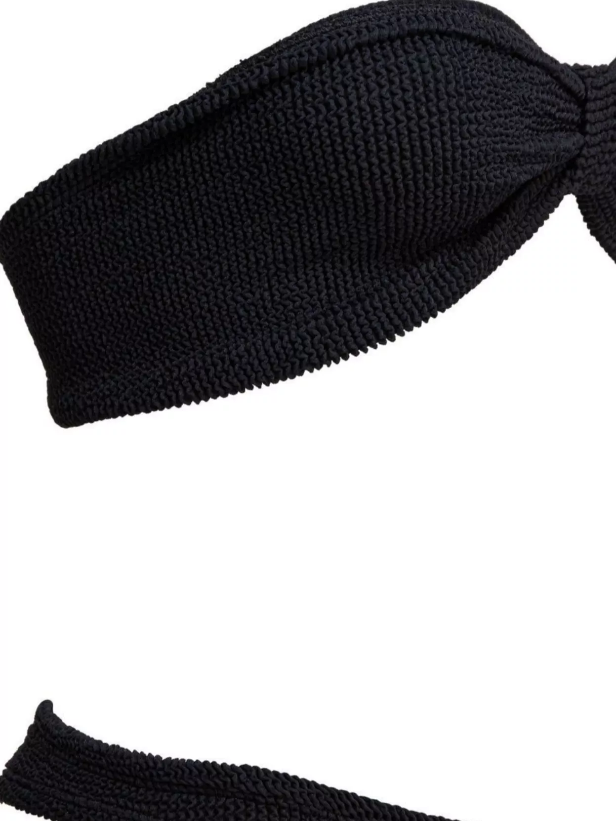 Shop Hunza G Bandeau Top With Bow Detail And High-cut Bottoms