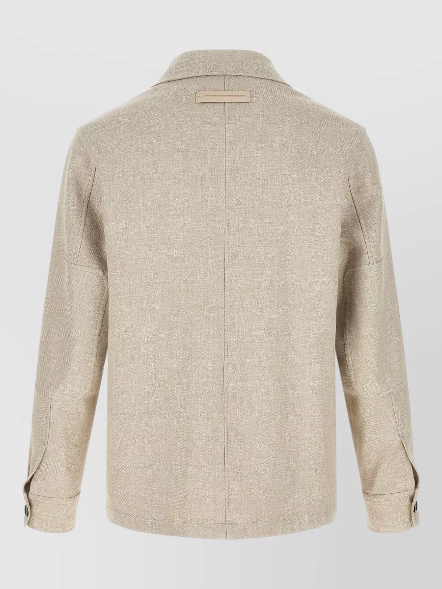 Zegna Linen Blend Shirt Jacket