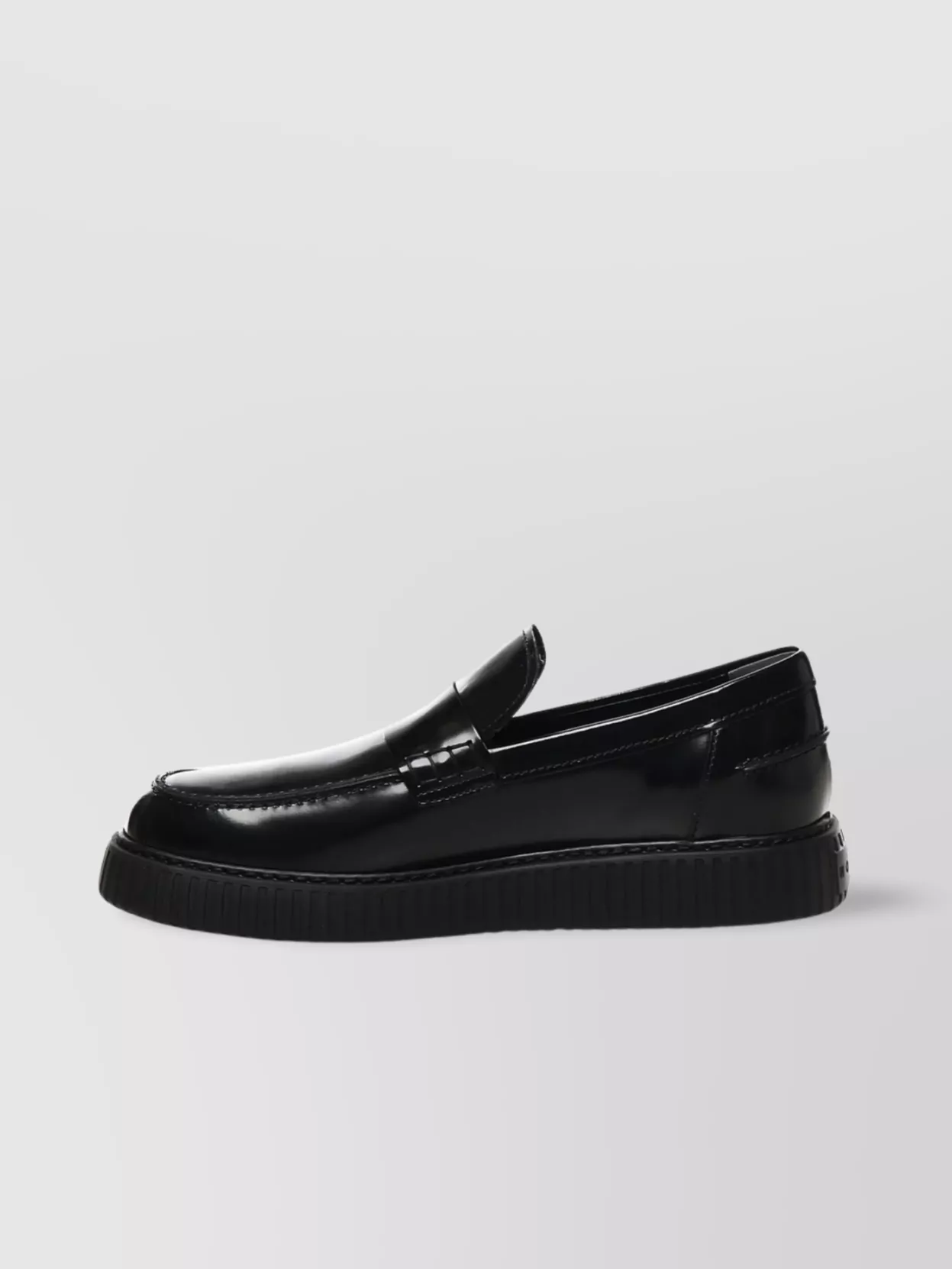 Hogan Patent Leather Loafers Rubber Sole