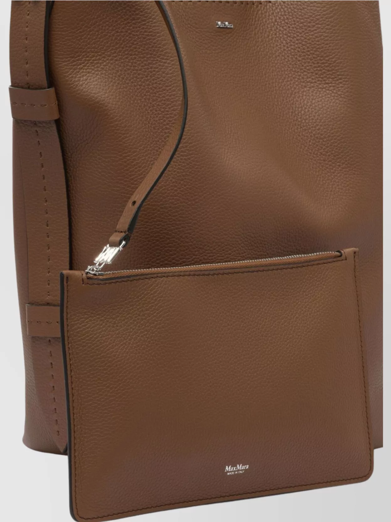 Max Mara "Textured" Leather Shoulder Bag
