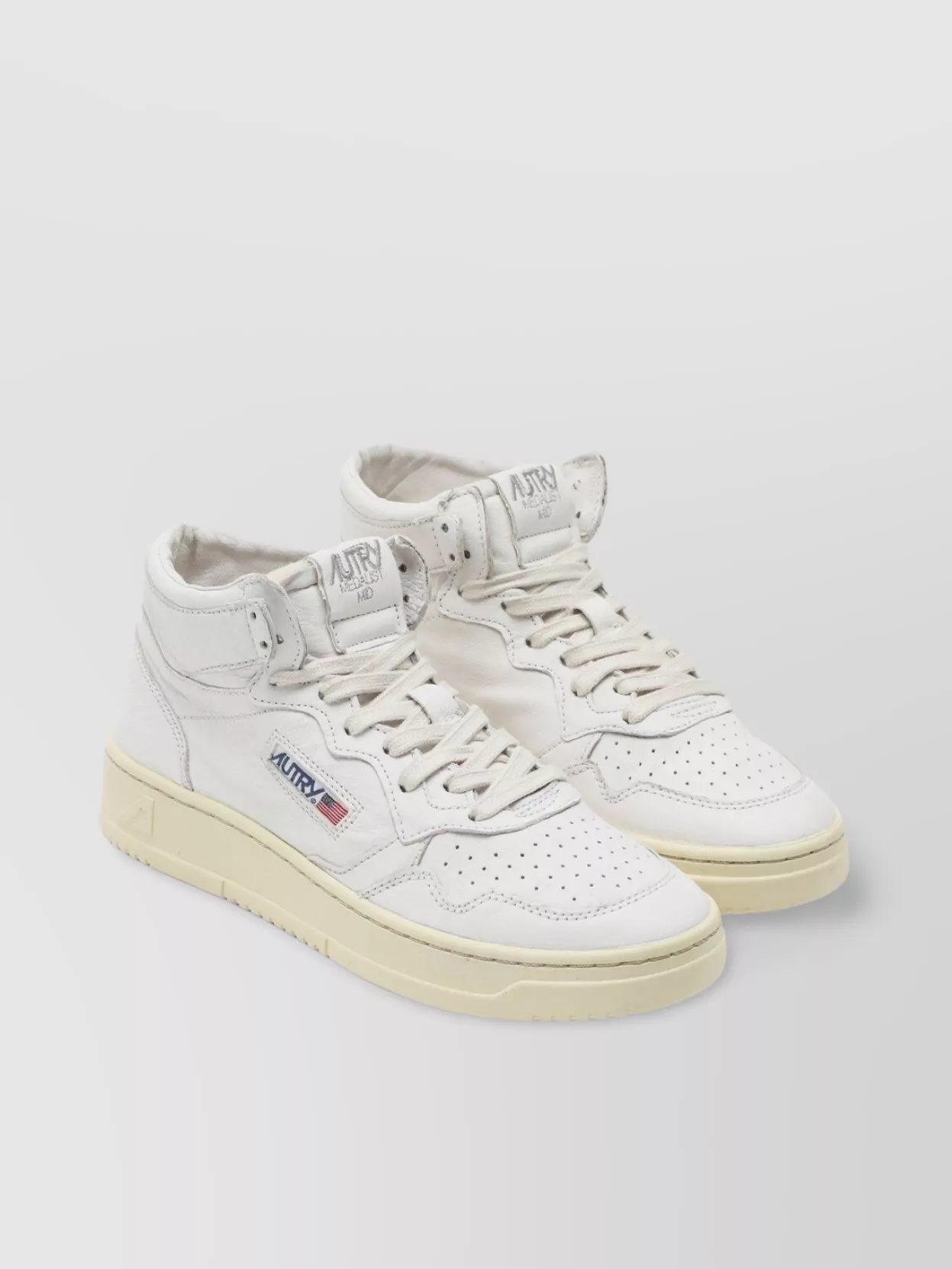 Autry Leather High Top Sneakers With Padded Collar
